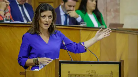 La portavoz del grupo parlamentario de Vox Andalucía, Macarena Olona.