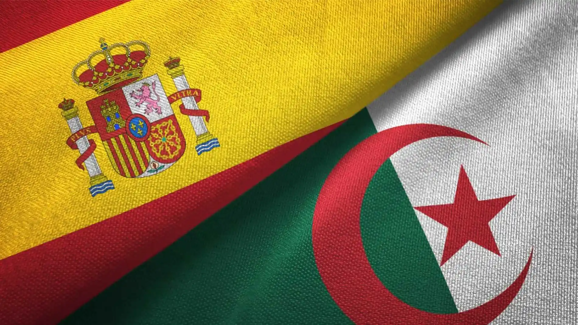 Bandera de España y Argelia