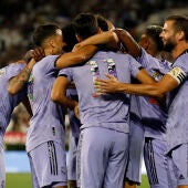Los jugadores del Real Madrid celebran su victoria ante la Juventus en Los Ángeles