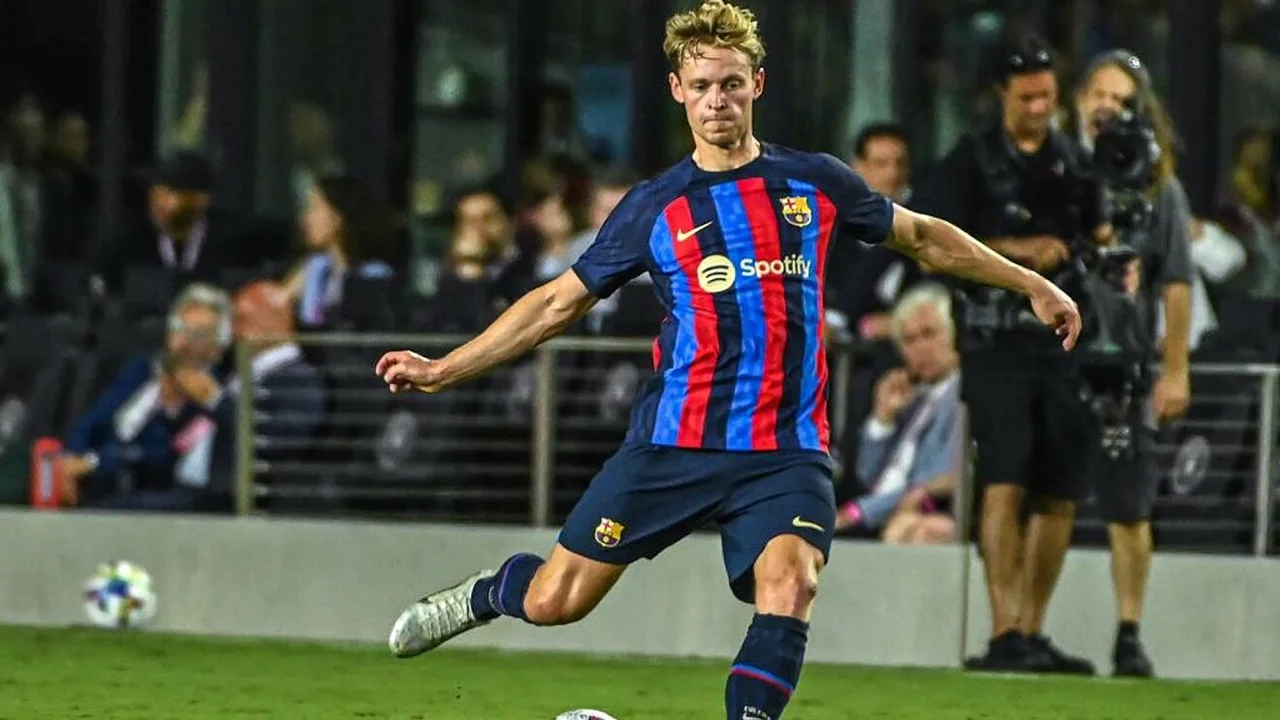 Frenkie de Jong durante la gira por Estados Unidos