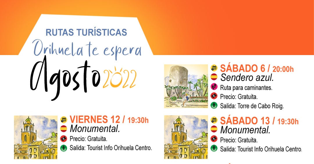 Turismo Orihuela organiza para este mes la ruta azul 2 kilómetros a pie por el litoral oriolano Turismo Orihuela organiza para este mes la ruta azul 2 kilómetros a pie por el litoral oriolano