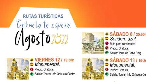 Turismo Orihuela organiza para este mes la ruta azul 2 kilómetros a pie por el litoral oriolano   