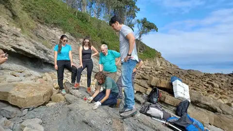 Labores de extracción de las nuevas huellas Labores de extracción de las nuevas huellas