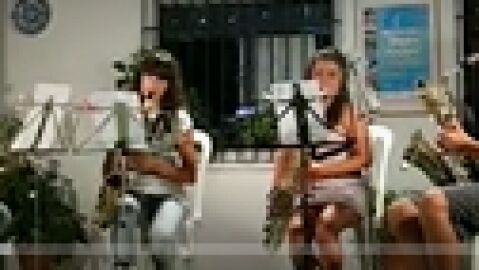 Alumnos de viento en el curso M&uacute;sica y Naturaleza