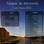 Nuevos Talleres de Astronomía para jóvenes 2022 impulsados por la Diputación
