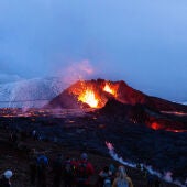 La erupción del volcán Fagradalsfjall en 2021.