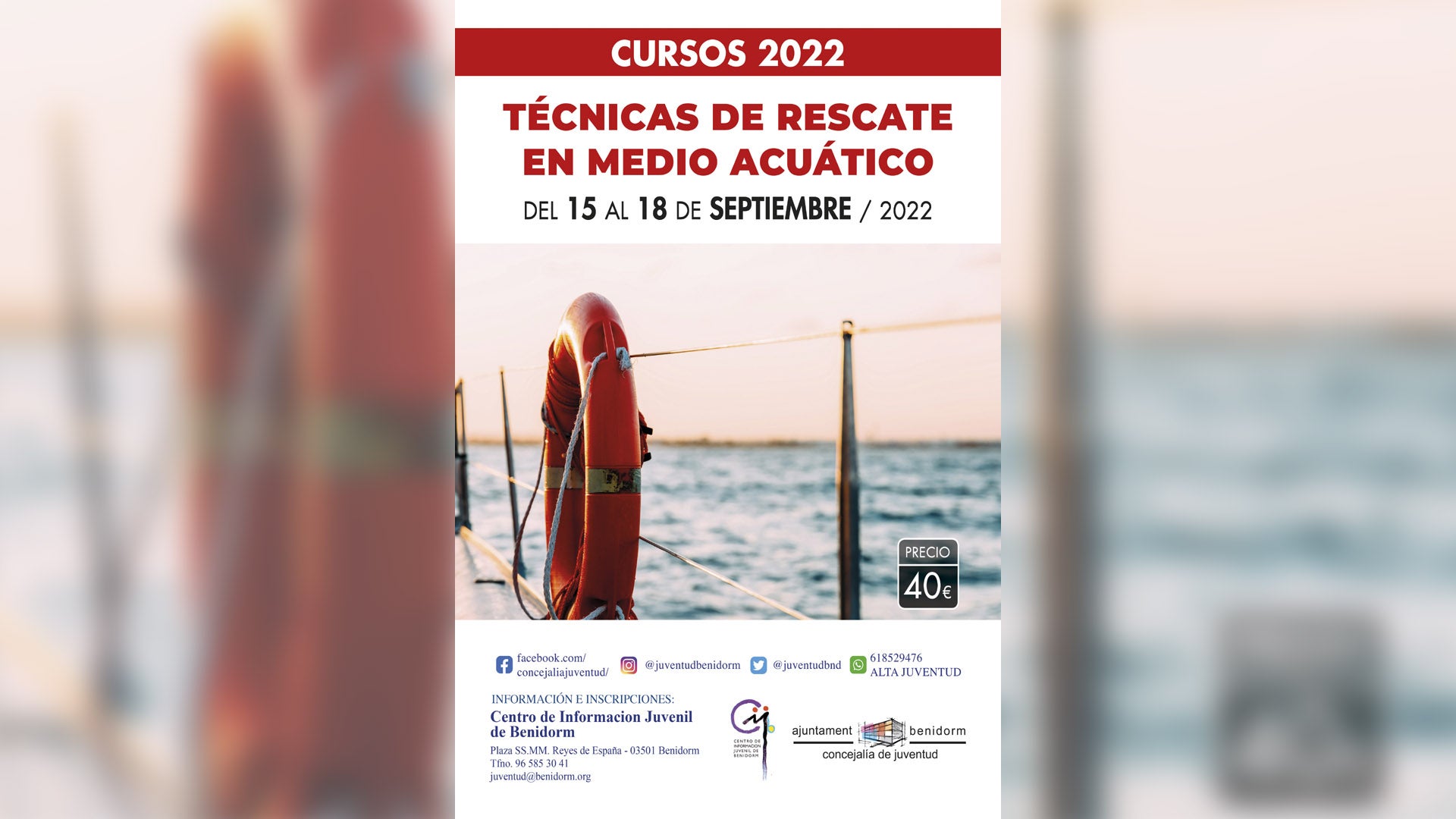 Benidorm programa un curso de técnicas de rescate en medio acuático Benidorm programa un curso de técnicas de rescate en medio acuático