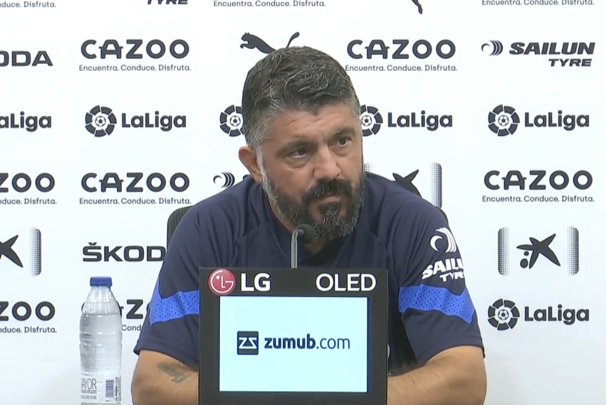 Gattuso: "Soy optimista con que venga Cavani" Gattuso: "Soy optimista con que venga Cavani"