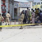 Lugar del atentado, en Mogadiscio 