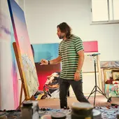Jaime Velázquez, en su estudio Jaime Velázquez, en su estudio