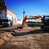 Las obras de Pozos Dulces, ya con maquinaria Las obras de Pozos Dulces, ya con maquinaria