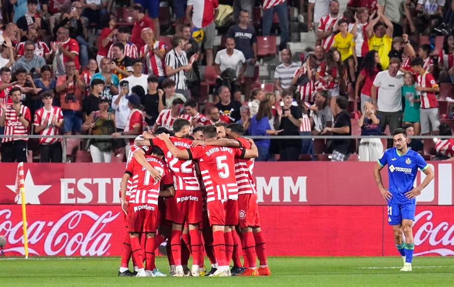 El Girona se impone con claridad a un débil Getafe El Girona se impone con claridad a un débil Getafe
