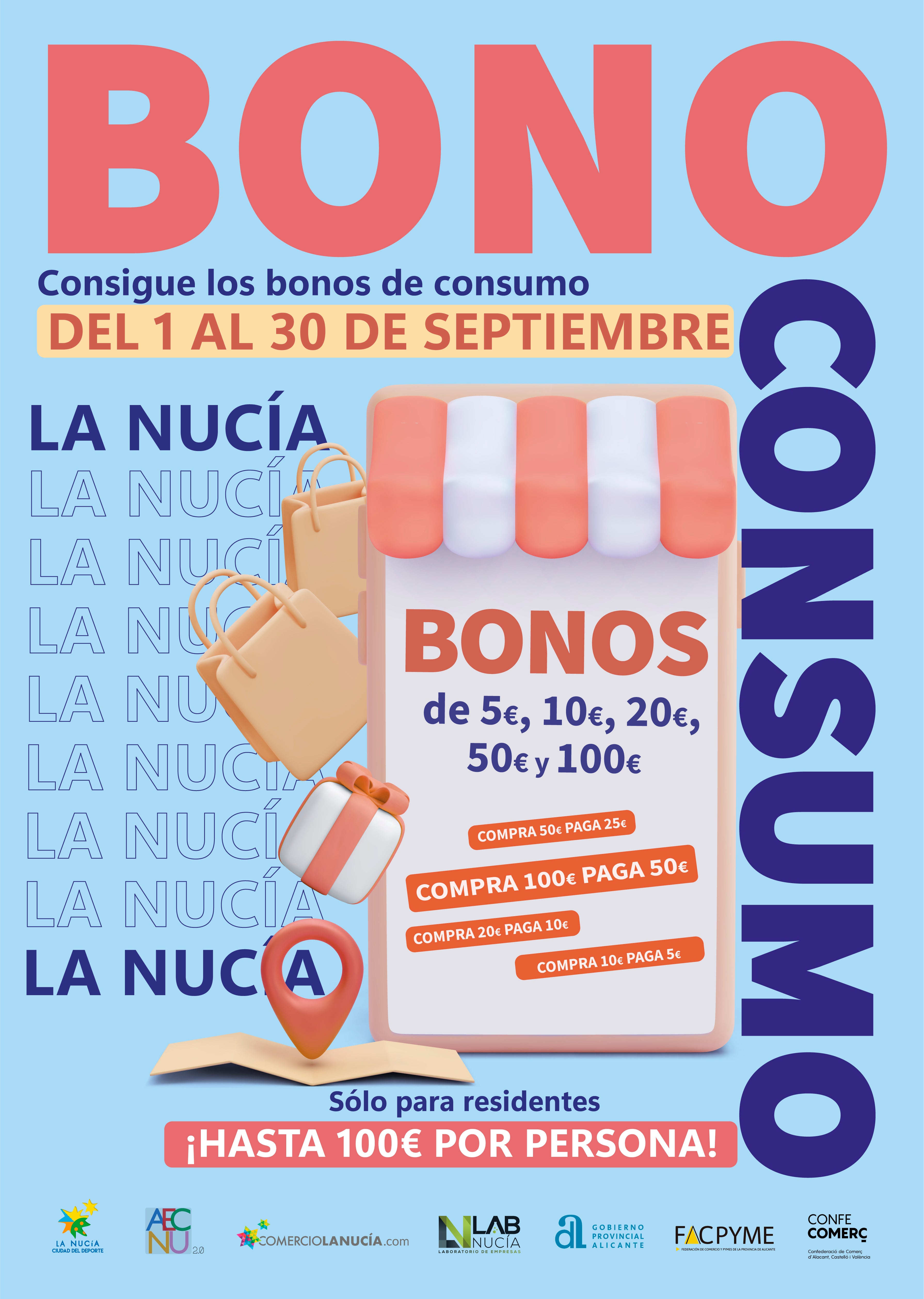 La Nucía lanza sus bono consumo a partir de septiembre La Nucía lanza sus bono consumo a partir de septiembre