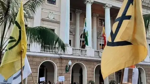 Una de las concentraciones convocadas por el colectivo climático Extinction Rebellion en Cádiz Una de las concentraciones convocadas por el colectivo climático Extinction Rebellion en Cádiz