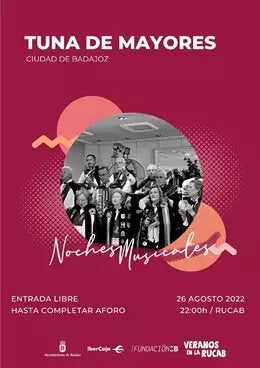 La Tuna de Mayores cierra el viernes las Noches Musicales de la RUCAB de Badajoz La Tuna de Mayores cierra el viernes las Noches Musicales de la RUCAB de Badajoz