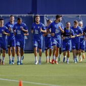 Entrenamiento del Málaga CF