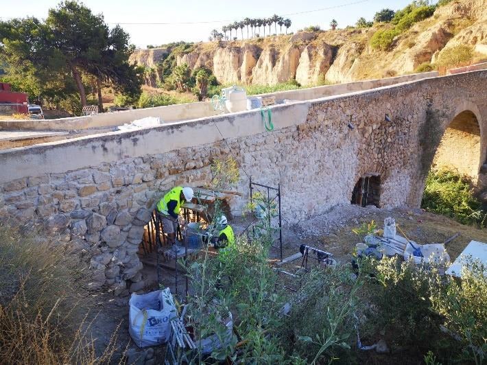 La rehabilitación del Pont del Salt d'en Gil en La Vila Joiosa entra la recta final La rehabilitación del Pont del Salt d'en Gil en La Vila Joiosa entra la recta final
