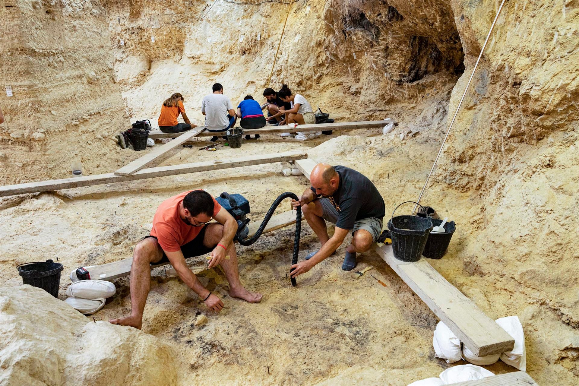 Hallan por primera vez restos de un cráneo de neandertal de hace 60.000 años en Cataluña Hallan por primera vez restos de un cráneo de neandertal de hace 60.000 años en Cataluña