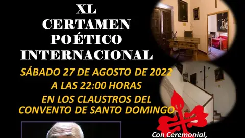 Cartel anunciador del XL Certamen Poético Internacional de la Orden Literaria Francisco de Quevedo Cartel anunciador del XL Certamen Poético Internacional de la Orden Literaria Francisco de Quevedo