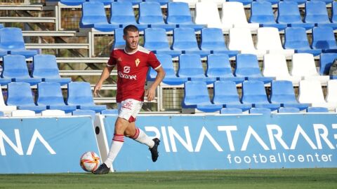 Julio Gracia, jugador del Real Murcia, en pretemporada