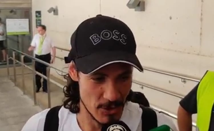 Cavani: "Estoy feliz de poder llegar aquí" Cavani: "Estoy feliz de poder llegar aquí"
