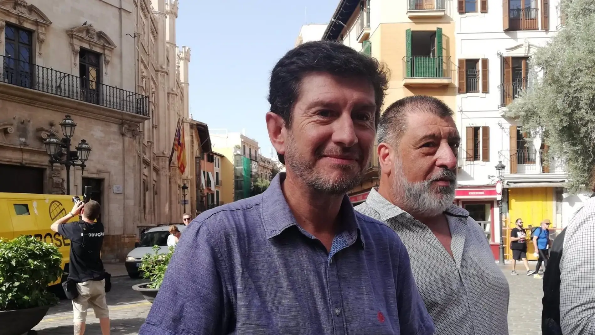 El regidor Alberto Jarabo y el portavoz de Podemos Palma, Jesús Jurado