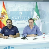 El portavoz del Gobierno municipal, Félix Romero y el delegado de deportes Manuel Cardeña, en rueda de prensa El portavoz del Gobierno municipal, Félix Romero y el delegado de deportes Manuel Cardeña, en rueda de prensa