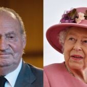El rey Juan Carlos I y la reina Isabel II