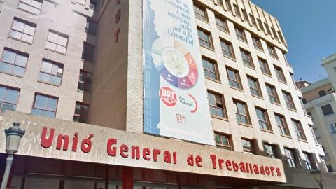 Sede de UGT-PV en Val&egrave;ncia. Archivo.