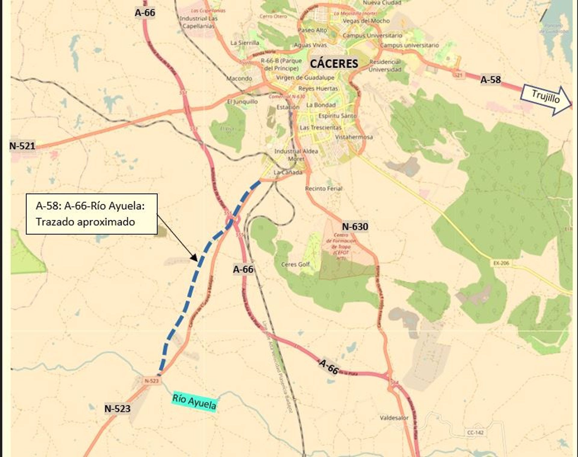El Ministerio de Transporte licita las obras del tramo de la autovía Cáceres-Badajoz entre la A-66 y el río Ayuela El Ministerio de Transporte licita las obras del tramo de la autovía Cáceres-Badajoz entre la A-66 y el río Ayuela