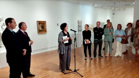 Berta Pi&ntilde;&aacute;n en la inauguraci&oacute;n de la muestra
