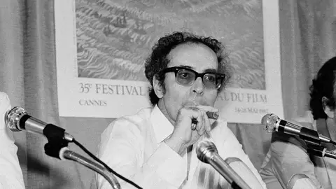 Jean-Luc Godard en el Festival de Cannes en 1982