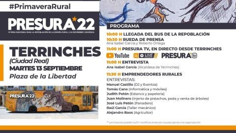 Programa de la visita del Bus de la Repoblaci&oacute;n a Terrinches
