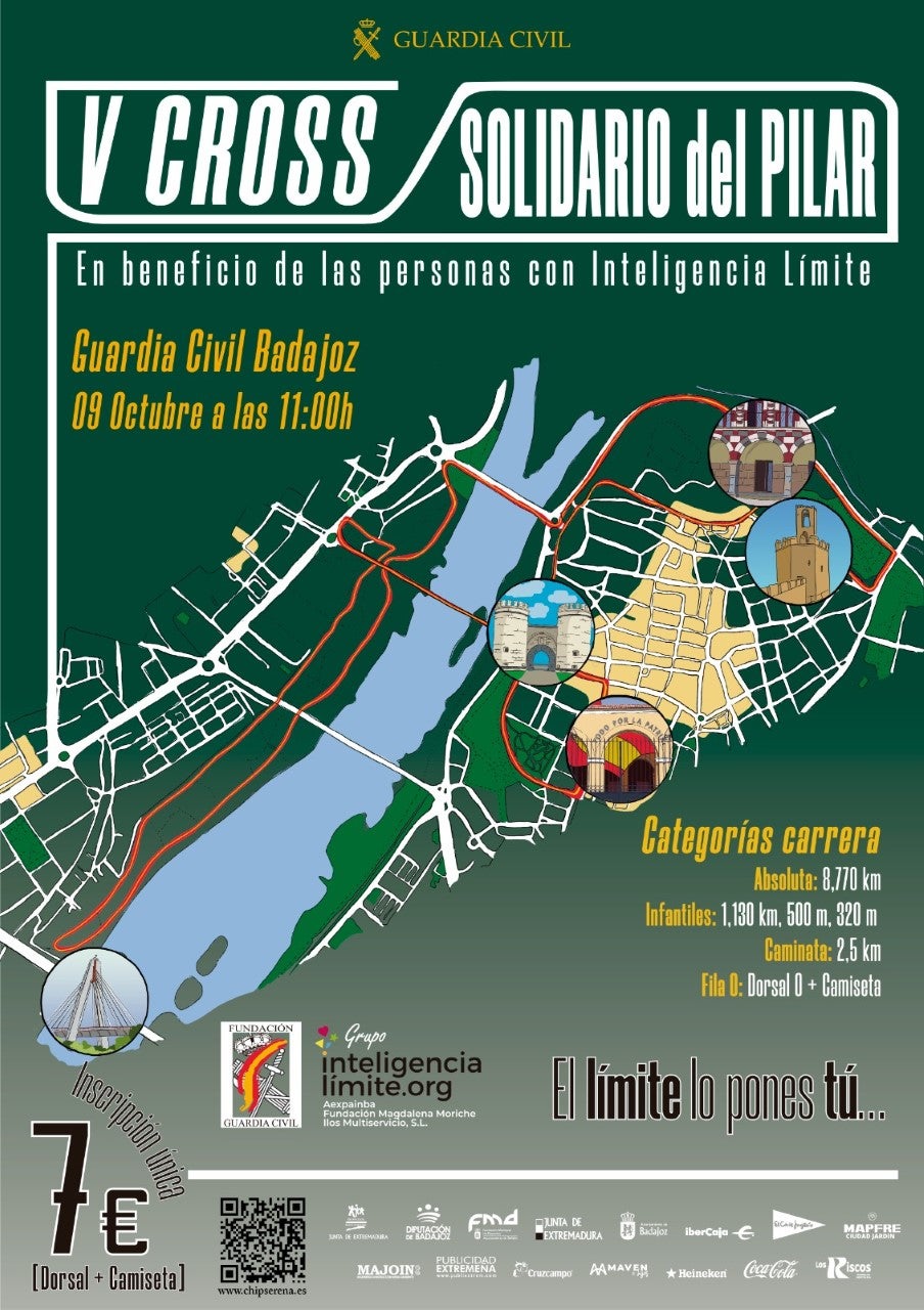 El V Cross Solidario de la Guardia Civil de Badajoz será el 9 de octubre en favor de personas con inteligencia límite El V Cross Solidario de la Guardia Civil de Badajoz será el 9 de octubre en favor de personas con inteligencia límite