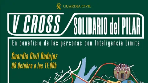 El V Cross Solidario de la Guardia Civil de Badajoz será el 9 de octubre en favor de personas con inteligencia límite Badajoz