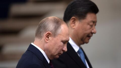 El presidente ruso, Vladimir Putin, y el chino, Xi Jinping, en una foto de archivo