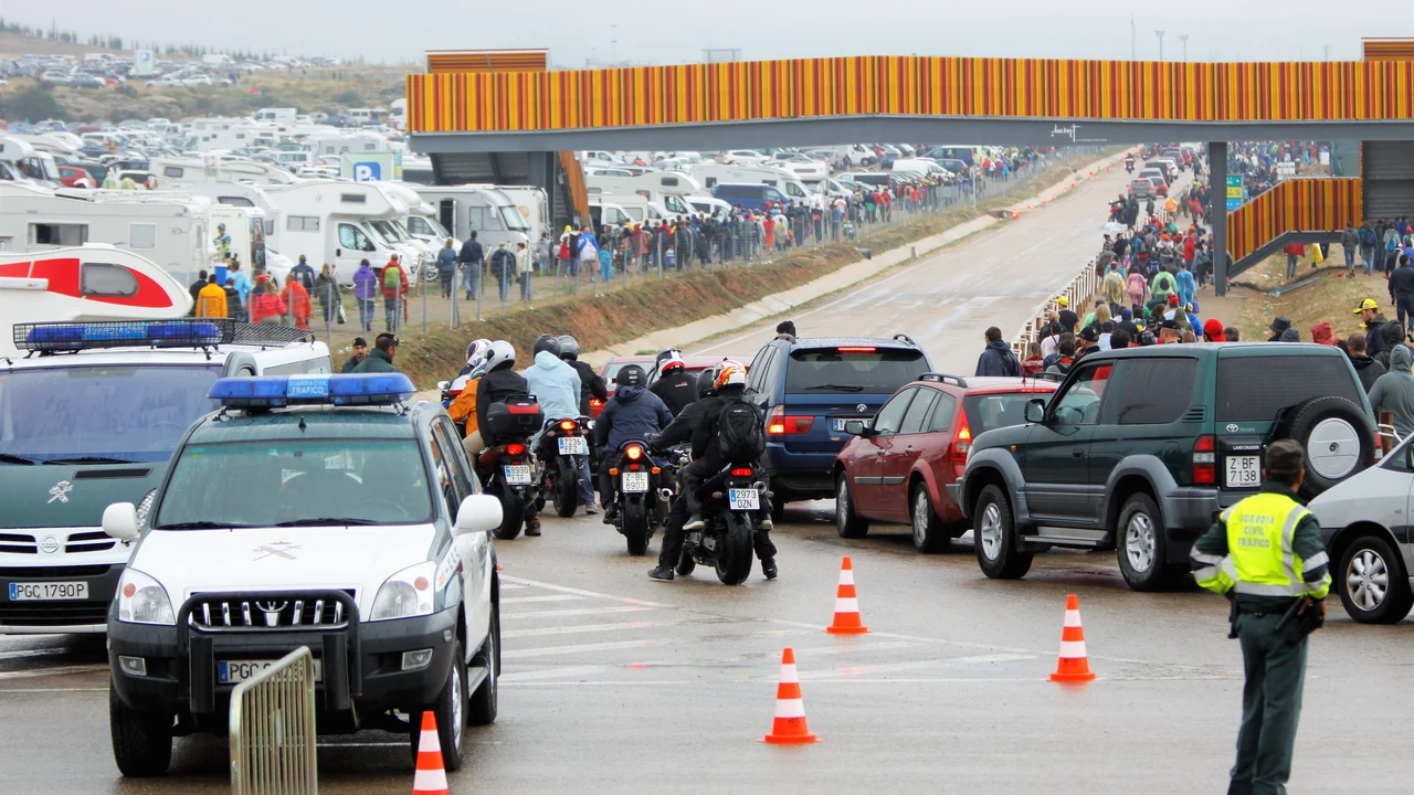 Accesos al circuito de Motorland