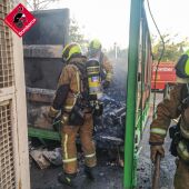 bomberos incendio contenedor benidorm
