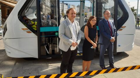 Autob&uacute;s aut&oacute;nomo en A Coru&ntilde;a. 