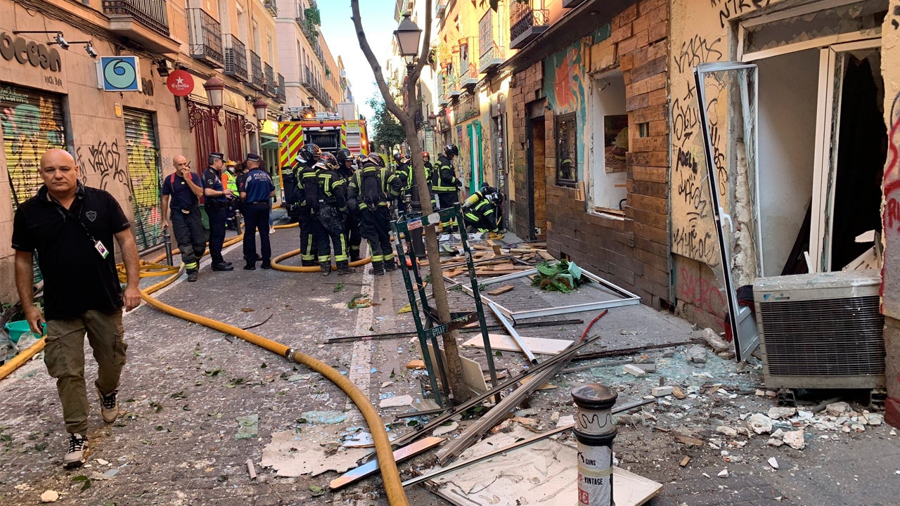 Una mujer grave tras una explosión de gas en el centro de Madrid Una mujer grave tras una explosión de gas en el centro de Madrid