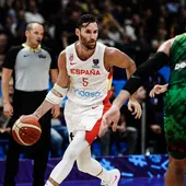 Rudy Fernández durante los octavos de final del Eurobasket ante Lituania Rudy Fernández durante los octavos de final del Eurobasket ante Lituania