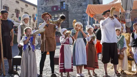 mercado de antaño en Artziniega mercado de antaño en Artziniega