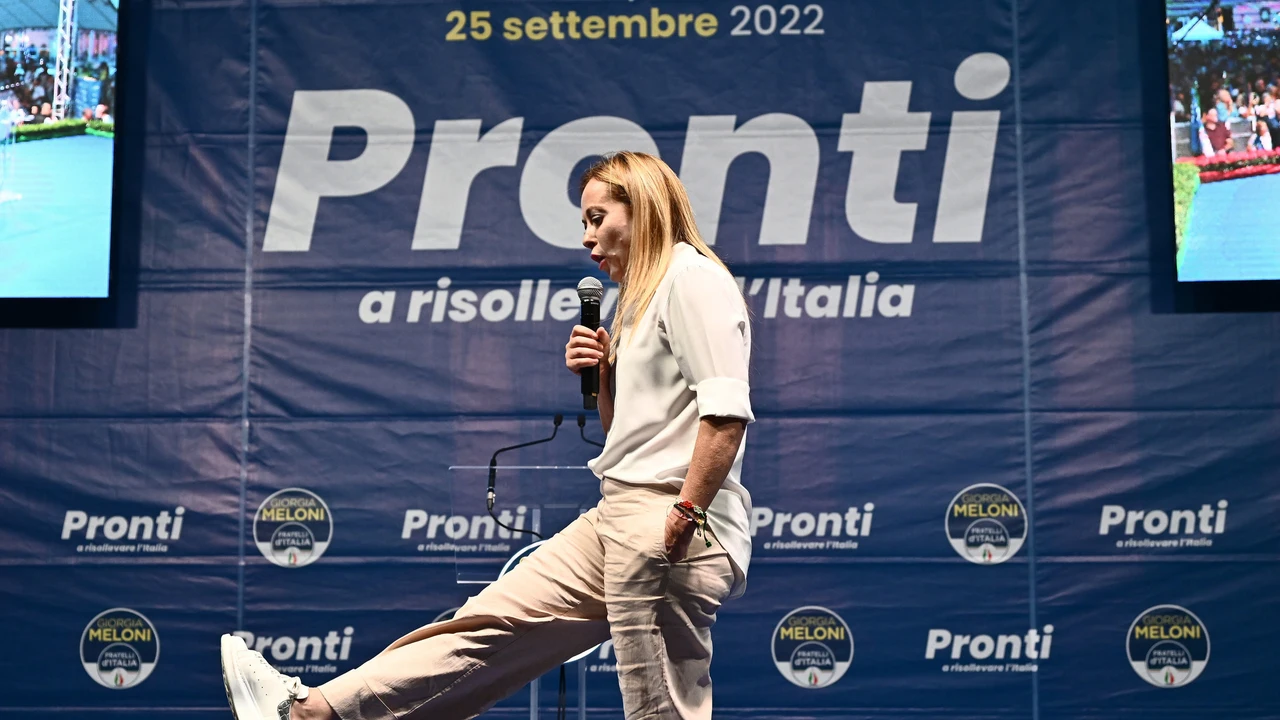 La líder de Hermanos de Italia, Giorgia Meloni.