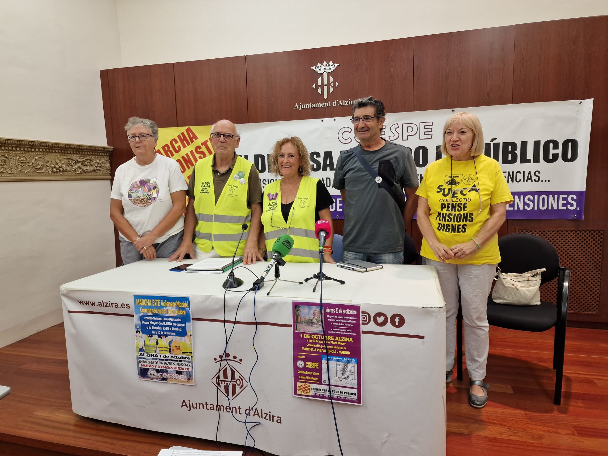 La marcha en "Defensa de la Pensiones" partirá desde Alzira hasta llegar a Madrid y pasará por varias provincias españolas La marcha en "Defensa de la Pensiones" partirá desde Alzira hasta llegar a Madrid y pasará por varias provincias españolas