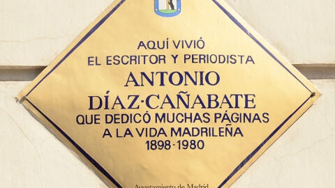 Placa Antonio D&iacute;az Ca&ntilde;abate