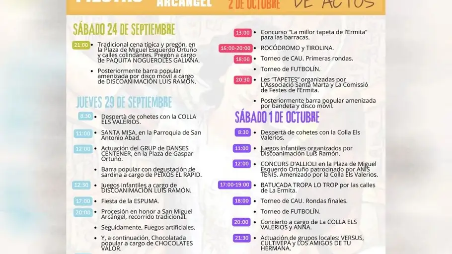 programa fiestas san miguel programa fiestas san miguel