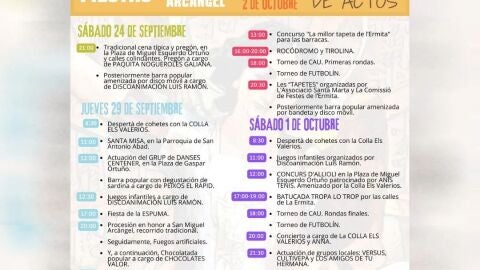 programa fiestas san miguel