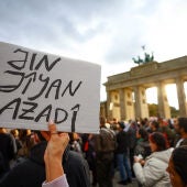 Imagen de las protestas contra la represión iraní en Berlín