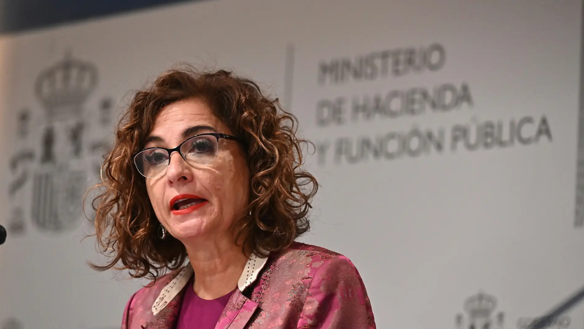 La ministra de Hacienda, María Jesús Montero, durante la presentación del paquete de medidas fiscales