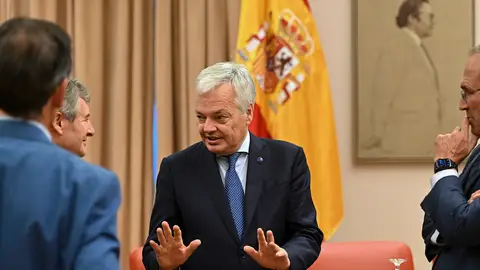 -El comisario europeo responsable de Justicia, Didier Reynders, durante su comparecencia este jueves en el Congreso de los Diputados en Madrid -El comisario europeo responsable de Justicia, Didier Reynders, durante su comparecencia este jueves en el Congreso de los Diputados en Madrid